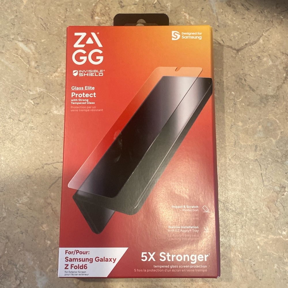 New in box zagg samsung galaxy z fold6 screen protector